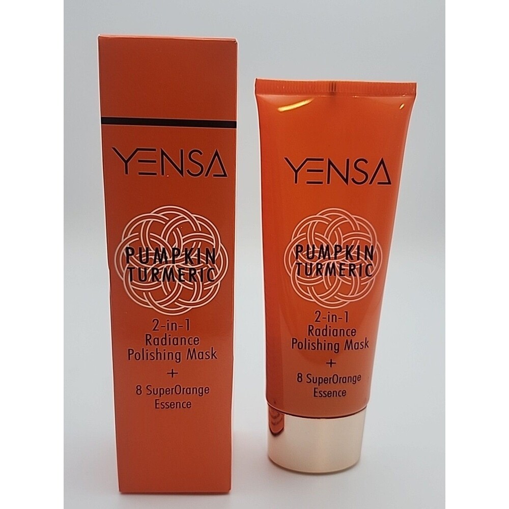 YENSA Pumpkin Turmeric 2-in-1 Radiance Polishing Mask 2.5 oz/70 mL Full Size NIB
